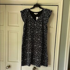 NWT Loft black Floral Dress